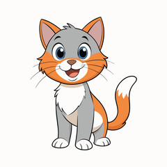 Cat cartoon vector illustration style design