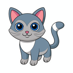 Cat cartoon vector illustration style design