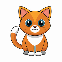 Cat cartoon vector illustration style design