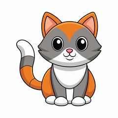 Cat cartoon vector illustration style design