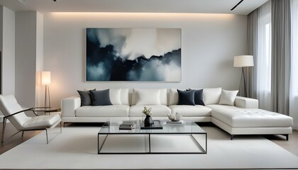 Fototapeta premium Photo interior modern design room 3d illustration