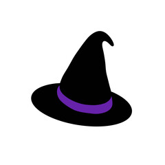 Witch hat sticker for halloween festival
