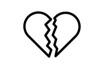 A minimalist line art icon, logo, or illustration featuring a heart, an arrow-pierced heart, a broken heart, and a heart in love. The design captures the stages of love, heartbreak, and romance.