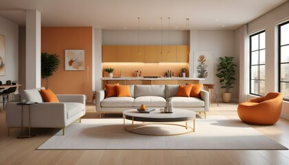 Photo interior modern design room 3d illustration