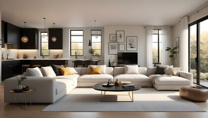 Photo interior modern design room 3d illustration