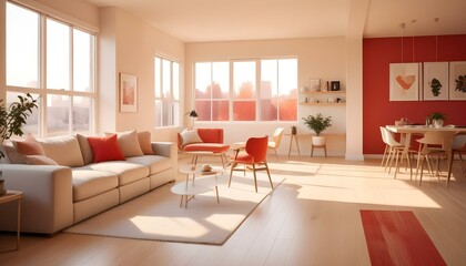Photo interior modern design room 3d illustration