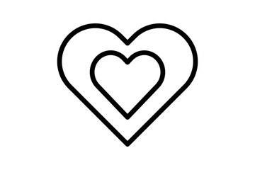 A minimalist outline featuring a heart, an arrow-pierced heart, a broken heart, and a heart in love, illustrating the emotions of love—romance, heartbreak, and joy.