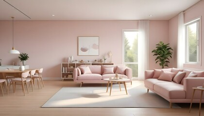 Photo interior modern design room 3d illustration