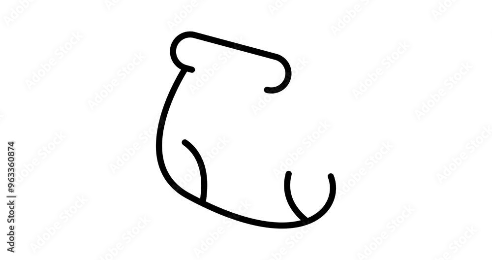 Aufkleber holiday stocking animated outline icon with alpha channel. holiday stocking 4k motion design animati