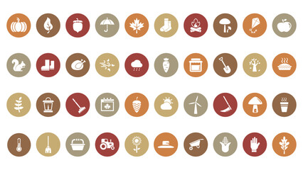Fall themed icons, autumnthemed