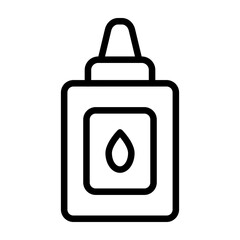 Glue Bottle Vector Line Icon Design