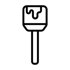 Paintbrush Vector Line Icon Design