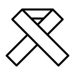 Ribbon Vector Line Icon Design