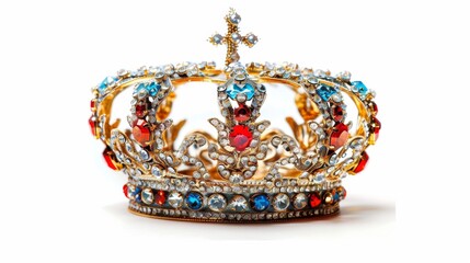 king or queen crown on white background