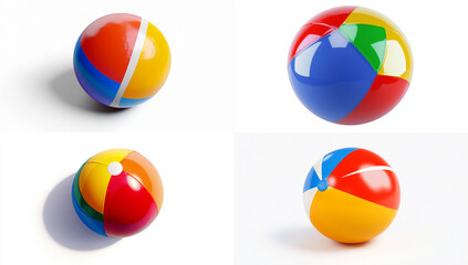 Beach ball toy isolated on a white background