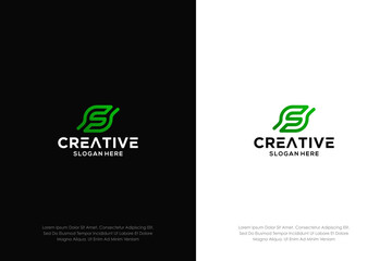 letter S logo design vector