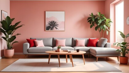 Photo interior modern design room 3d illustration
