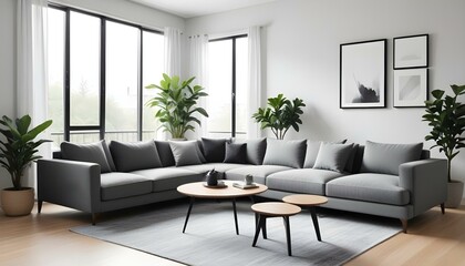 Fototapeta premium Photo interior modern design room 3d illustration