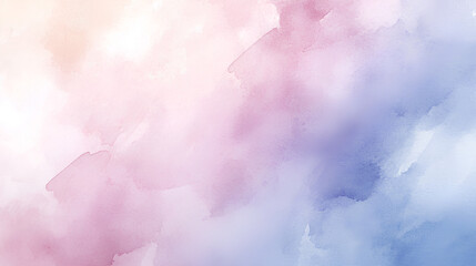 Naklejka premium Abstract minimal pastel watercolor background with soft washes of pale pink, light blue, and lavender