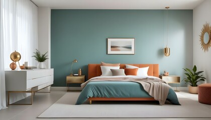 Photo interior modern design room 3d illustration