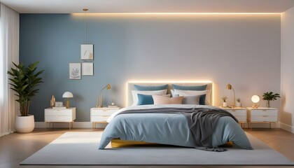 Photo interior modern design room 3d illustration