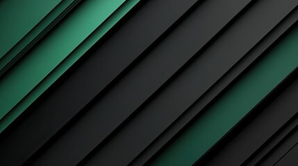 Obraz premium Abstract diagonal lines in green and black. Perfect for modern designs, presentations, or tech backgrounds.