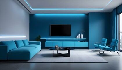 Photo interior modern design room 3d illustration