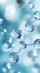 Molecular structure with a tech feel