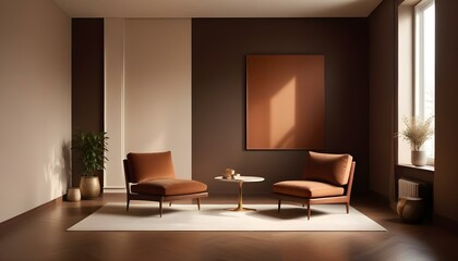 Photo interior modern design room 3d illustration