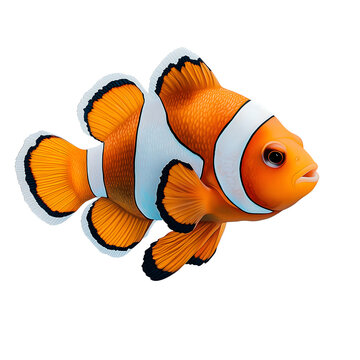 clownfish isolated on transparent background Generative Ai.