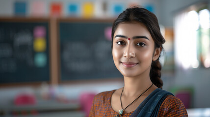 indian teacher, teacher in classroom, classroom, indian teacher in classroom III