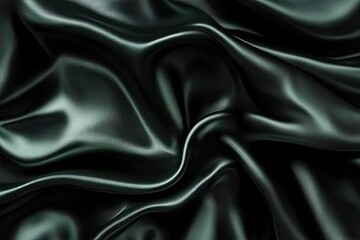 Dark green satin fabric with soft folds. Perfect for backgrounds, textures, or product mockups.