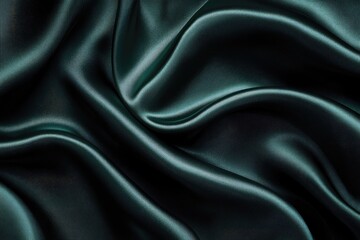 Obraz premium Smooth, dark green satin fabric. Perfect for website backgrounds or for elegant designs.