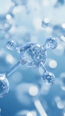 Molecular structure with a tech feel