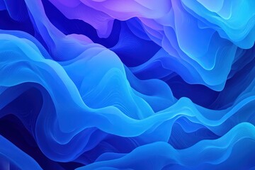 Obraz premium A seamless blue gradient flows into a fluid wave design.