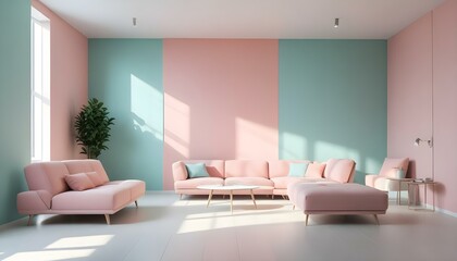 Photo interior modern design room 3d illustration