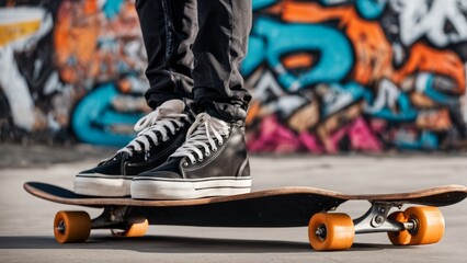 roller skates on a skateboard