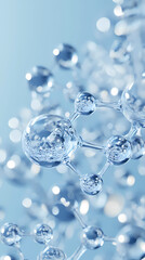 Molecular structure with a tech feel