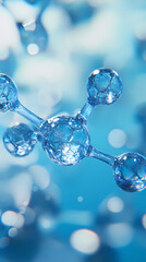 Molecular structure with a tech feel