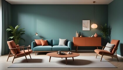 Photo interior modern design room 3d illustration