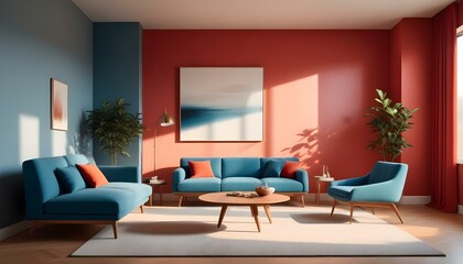 Photo interior modern design room 3d illustration