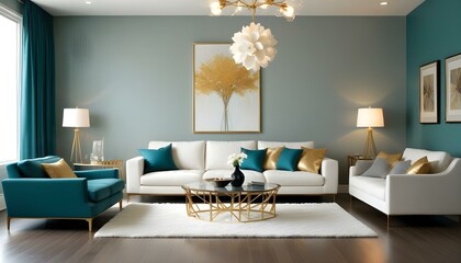 Photo interior modern design room 3d illustration