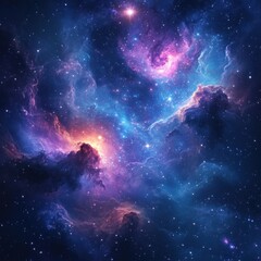 Fototapeta premium Cosmic Nebula with Stars and Galaxies in the Vastness of Space