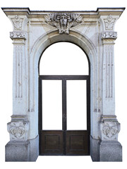Isolated door image for design