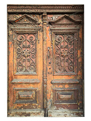 Isolated door image for design