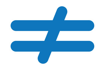 Obraz premium Inequality sign symbol icon vector set.