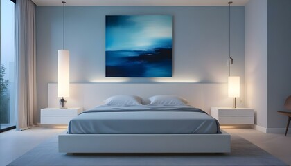 Photo interior modern design room 3d illustration