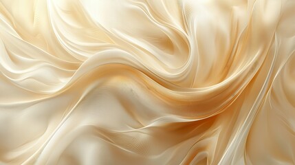 Fototapeta premium Abstract background of soft, flowing, beige fabric with subtle texture and lines.