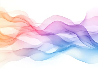 Obraz premium Beautiful pastel-colored background with soft waves and copy space, vector illustration.
