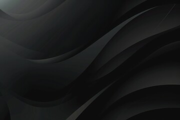 Obraz premium Abstract black curved lines on a dark background. Modern minimalist design concept for wallpaper and backgrounds.